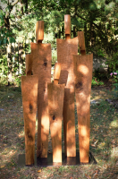 dřevěná socha do zahrady - Rodinka 