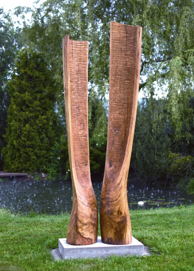 zahradní socha Spolu, dub 230cm 