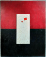 abstraktní obraz Erbovní Erbovni - překližka, smalt, smrk, olej 100 x 80 cm